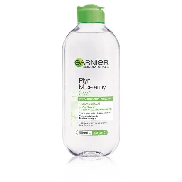 GARNIER Skin Naturals płyn micelarny 3w1 skóra normalna i mieszana 400ml