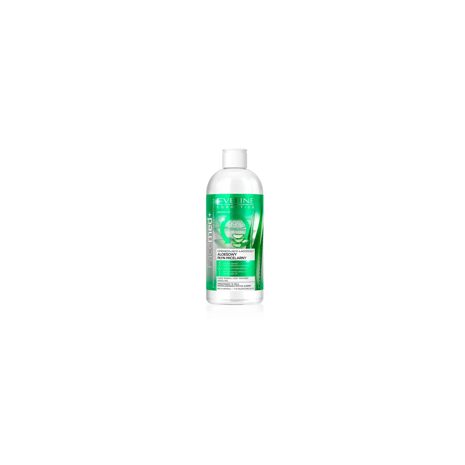 EVELINE Facemed+ odświeżająco-łagodzący Aloesowy płyn micelarny 3w1 400ml