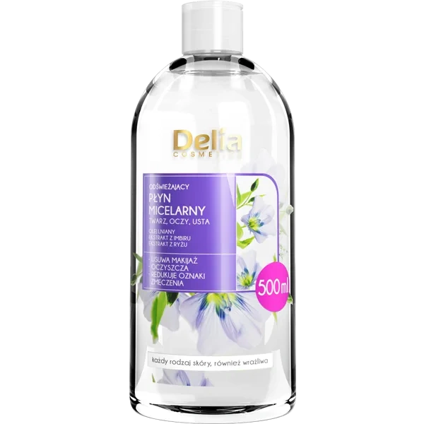 DELIA Odświeżający płyn micelarny z Olejem Lnianym 500ml