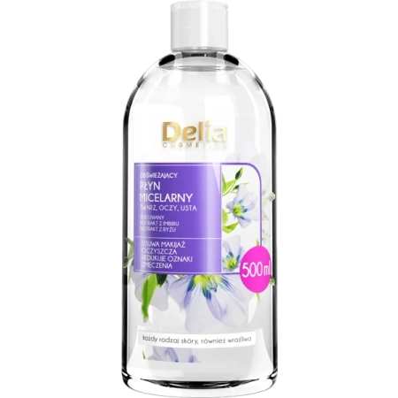 DELIA Odświeżający płyn micelarny z Olejem Lnianym 500ml