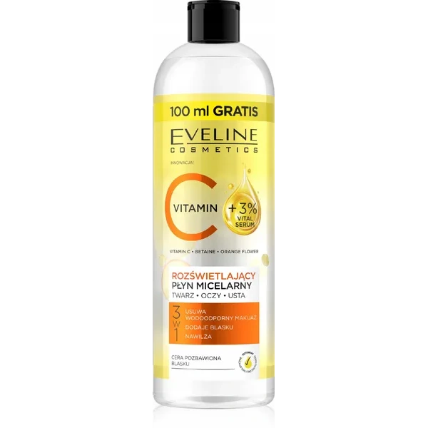 EVELINE Vitamin C rozświetlający płyn micelarny 3w1 500ml