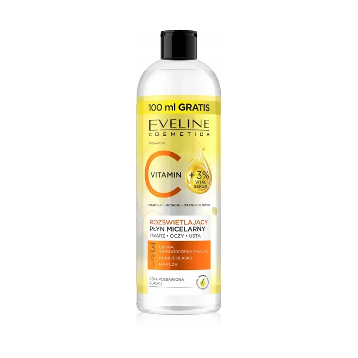 EVELINE Vitamin C rozświetlający płyn micelarny 3w1 500ml