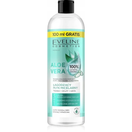 EVELINE Skin Comfort łagodzący płyn micelarny Aloe Vera 3w1 500ml