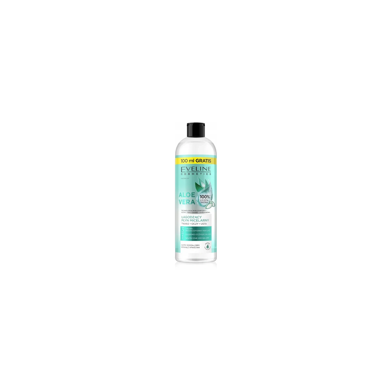 EVELINE Skin Comfort łagodzący płyn micelarny Aloe Vera 3w1 500ml