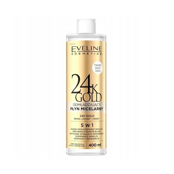EVELINE 24K Gold odmładzający płyn micelarny 5w1 400ml
