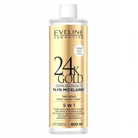 EVELINE 24K Gold odmładzający płyn micelarny 5w1 400ml