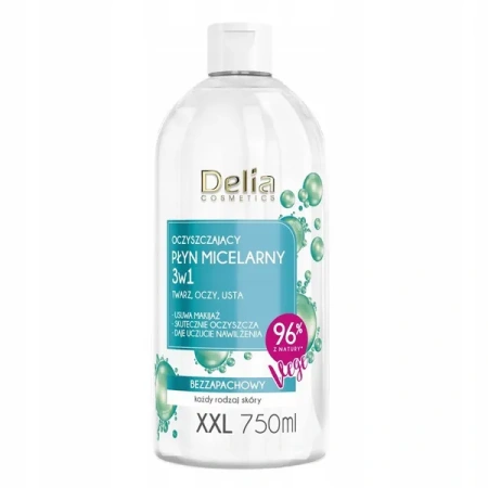 DELIA Micellar Water 3in1 płyn micelarny oczyszczający XXL 750ml