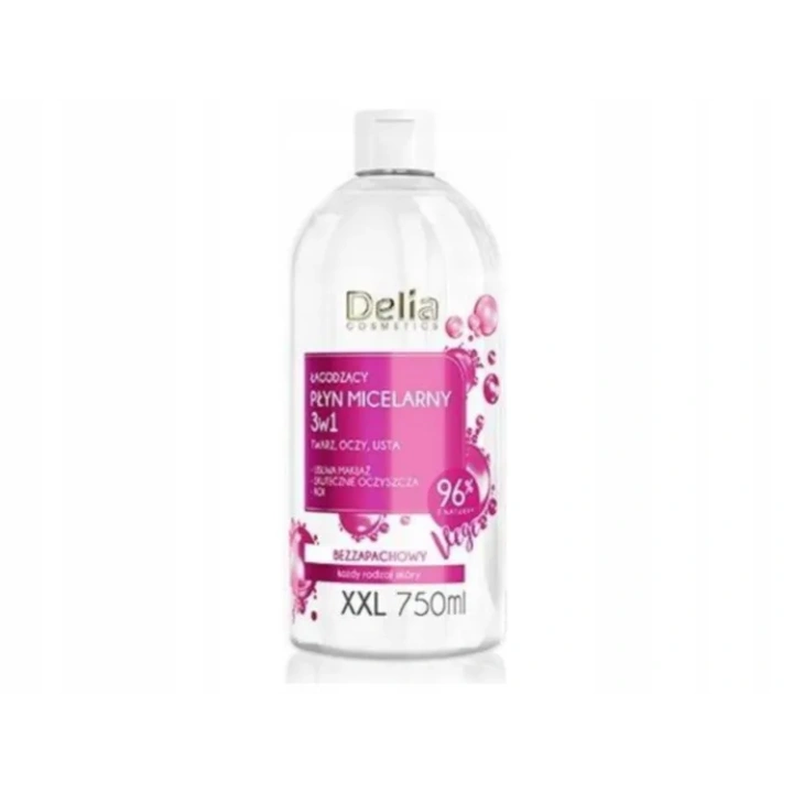 DELIA Micellar Water 3in1 płyn micelarny do twarzy, oczu i ust łagodzący 750ml