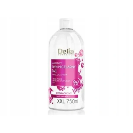 DELIA Micellar Water 3in1 płyn micelarny do twarzy, oczu i ust łagodzący 750ml