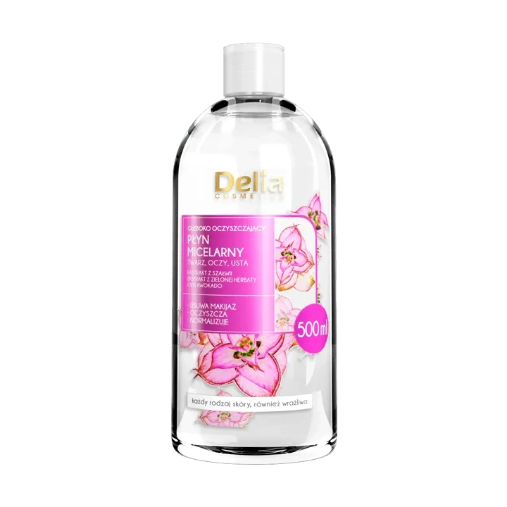 DELIA Głęboko oczyszczający płyn micelarny z Szałwią 500ml