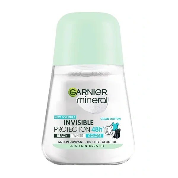 GARNIER Mineral Invisible roll on Clean Cotton 50ml