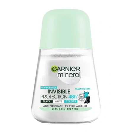 GARNIER Mineral Invisible roll on Clean Cotton 50ml