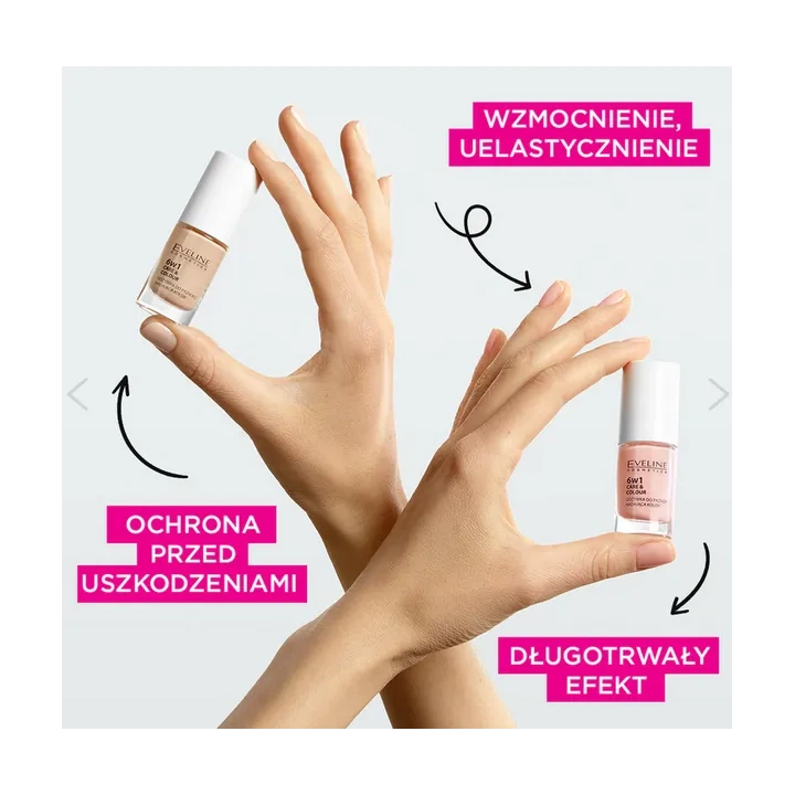 EVELINE Nail Therapy odżywka do paznokci Care&Colour 6w1 Dusty Pink 5ml