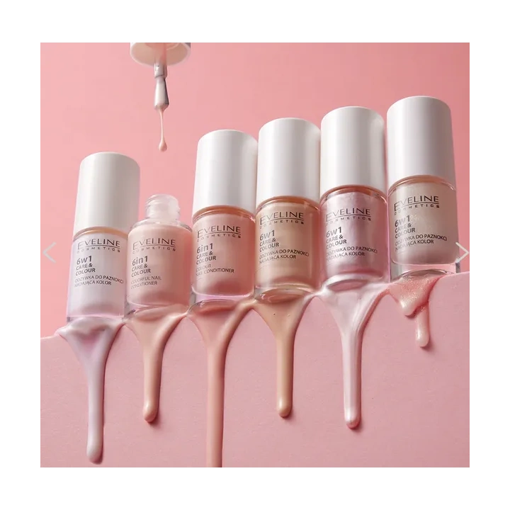 EVELINE Nail Therapy odżywka do paznokci Care&Colour 6w1 Dusty Pink 5ml