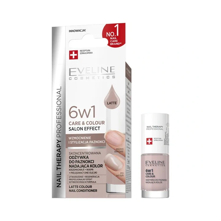 EVELINE Nail Therapy skoncentrowana odżywka do paznokci nawilżająca Latte 5ml