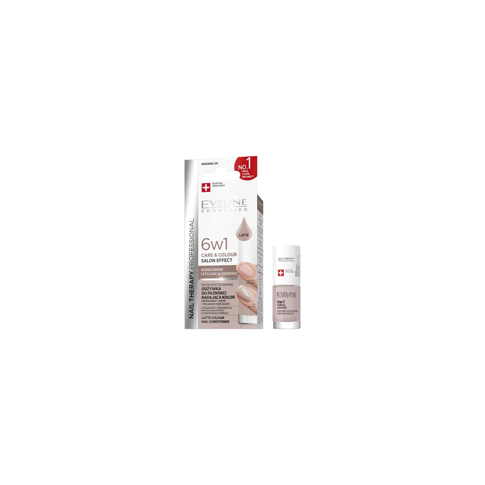 EVELINE Nail Therapy skoncentrowana odżywka do paznokci nawilżająca Latte 5ml