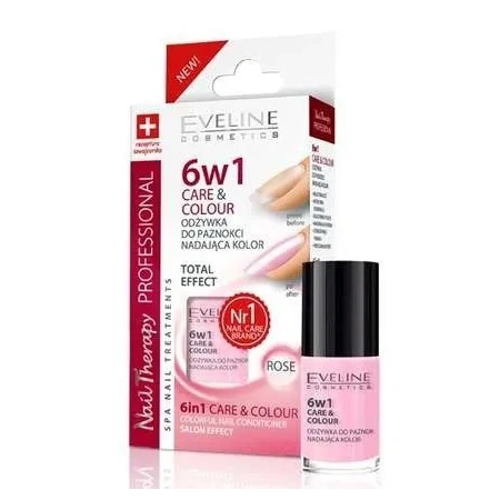 EVELINE Nail Odżywka do paznokci Care&Colour 6w1 Rose 5ml
