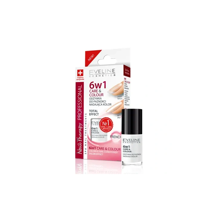 EVELINE Nail Odżywka do paznokci Care&Colour 6w1 French 5ml