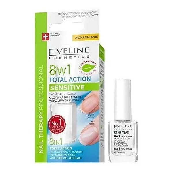 EVELINE Nail Therapy odżywka do paznokci 8w1 Sensitive 12ml
