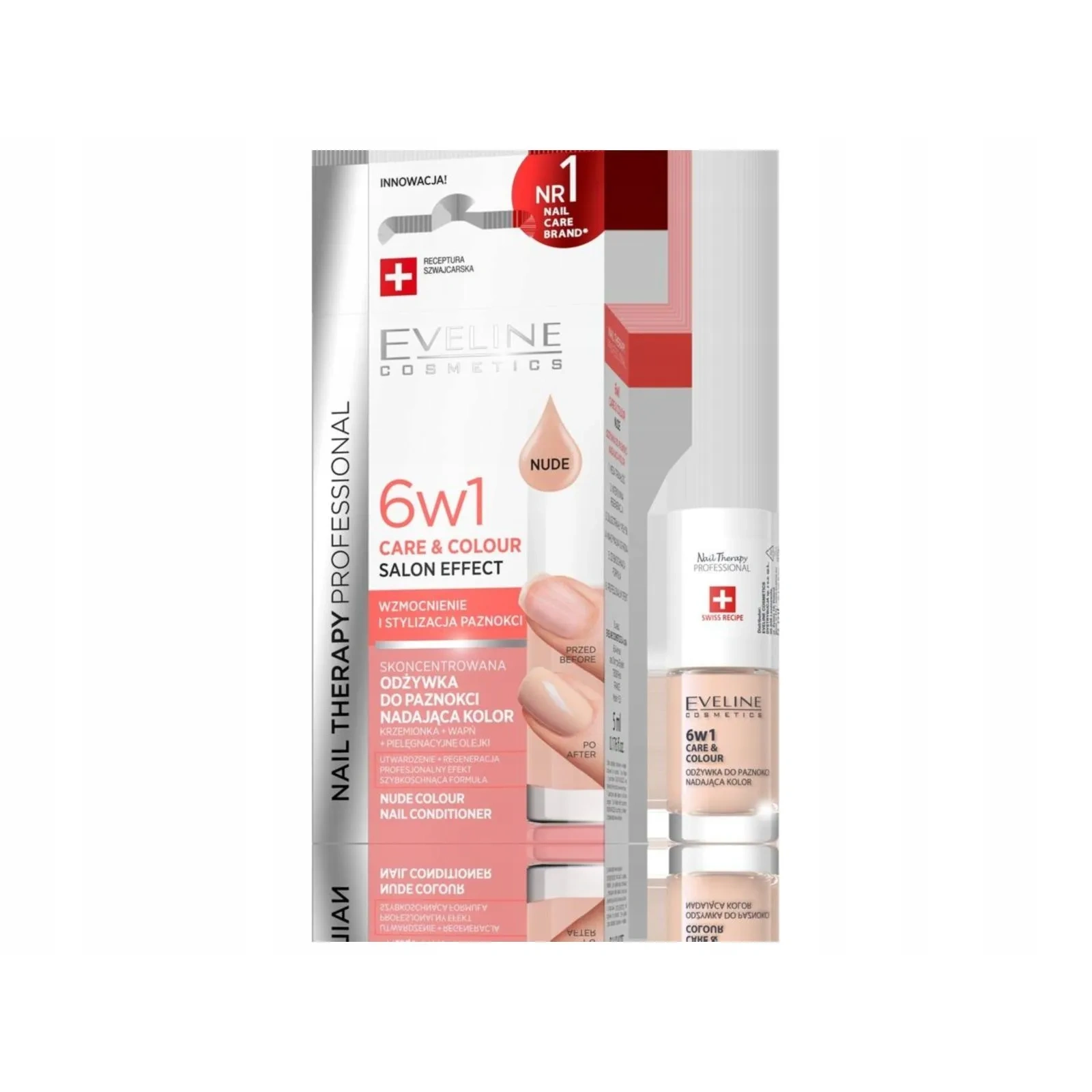 EVELINE Nail Therapy 6w1 Care & Colour odżywka do paznokci ńude 5ml