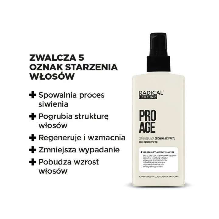 FARMONA Radical Hair Clinic Pro Age odżywka w sprayu do włosów dojrzałych 200ml