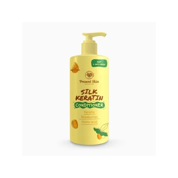 PRESENT SKIN Silk Keratin odżywka do włosów wygładzająca z Jedwabiem 500ml