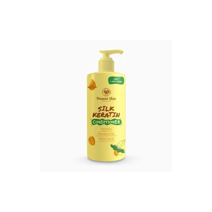 PRESENT SKIN Silk Keratin odżywka do włosów wygładzająca z Jedwabiem 500ml