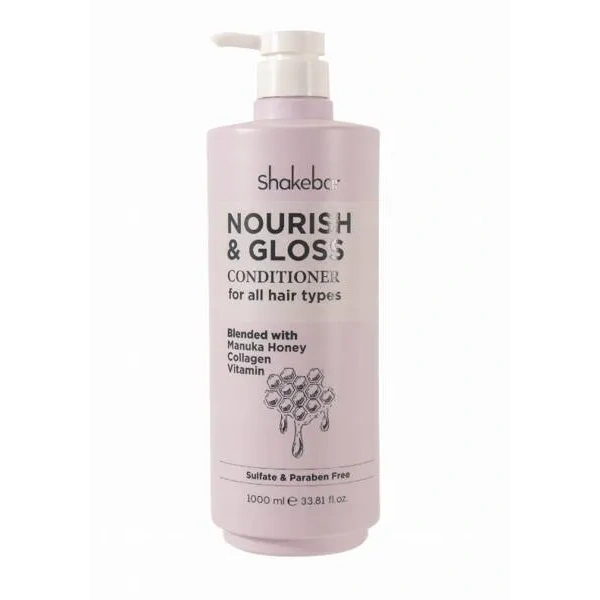 Shakebar SHAKEBAR Nourish &amp; Gloss odżywka do włosów nabłyszczająca 1000ml — Inhaltsstoffe i ocena