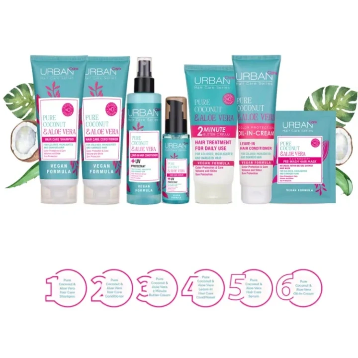URBAN CARE Pure Coconut & Aloe Vera odżywka do włosów farbowanych 250ml 