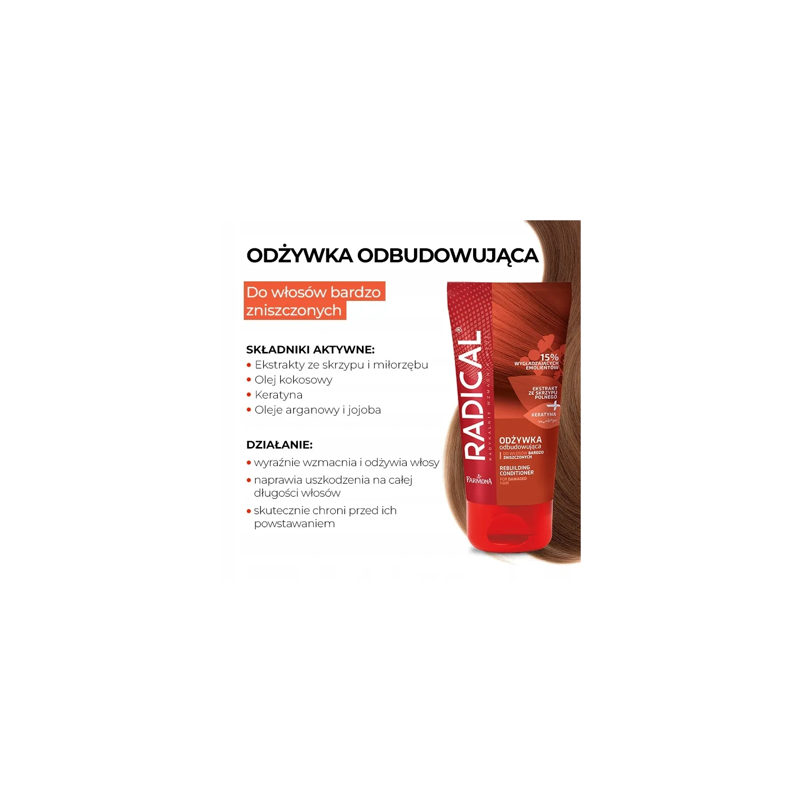 FARMONA Radical odżywka odbudowująca do włosów bardzo zniszczonych 150ml