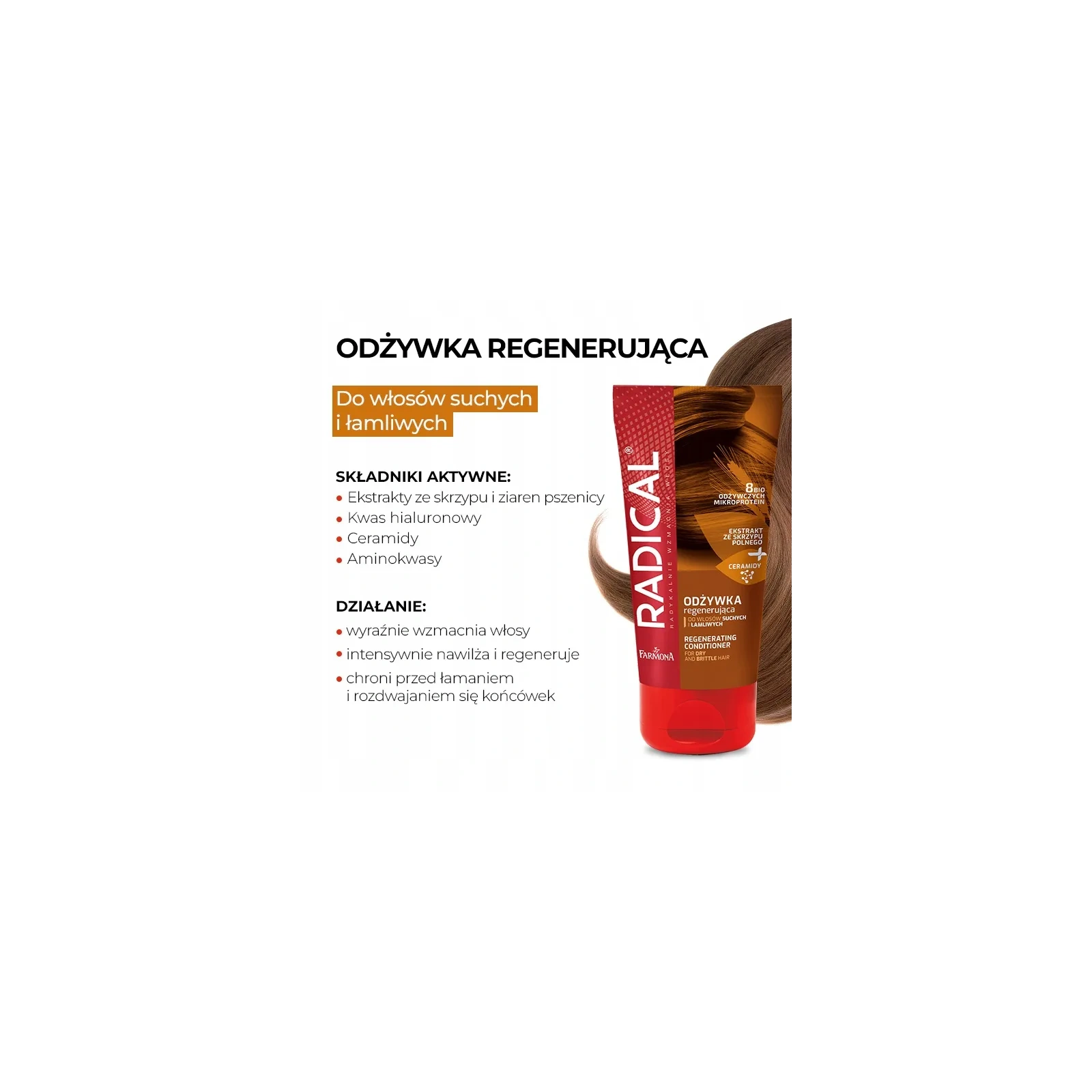 FARMONA Radical odżywka regenerująca do włosów suchych i łamliwych 150ml