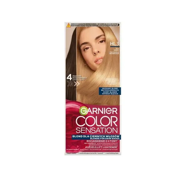 GARNIER Color Sensation krem do włosów HL3 Miodowy Blond
