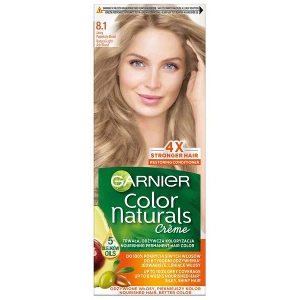 GARNIER Color Naturals Creme krem koloryzujący do włosów 8.1 Jasny Popielaty Blond