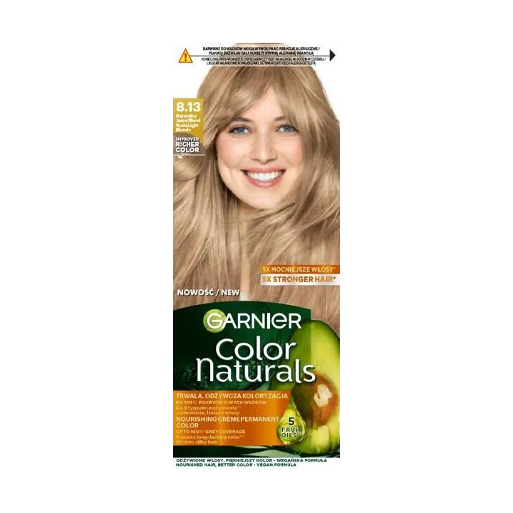 GARNIER Color Naturals Creme krem koloryzujący do włosów 8.13 Naturalny Jasny Blond