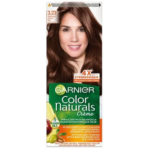 GARNIER Color Naturals Creme krem koloryzujący do włosów 3.23 Ciemny Kwarc