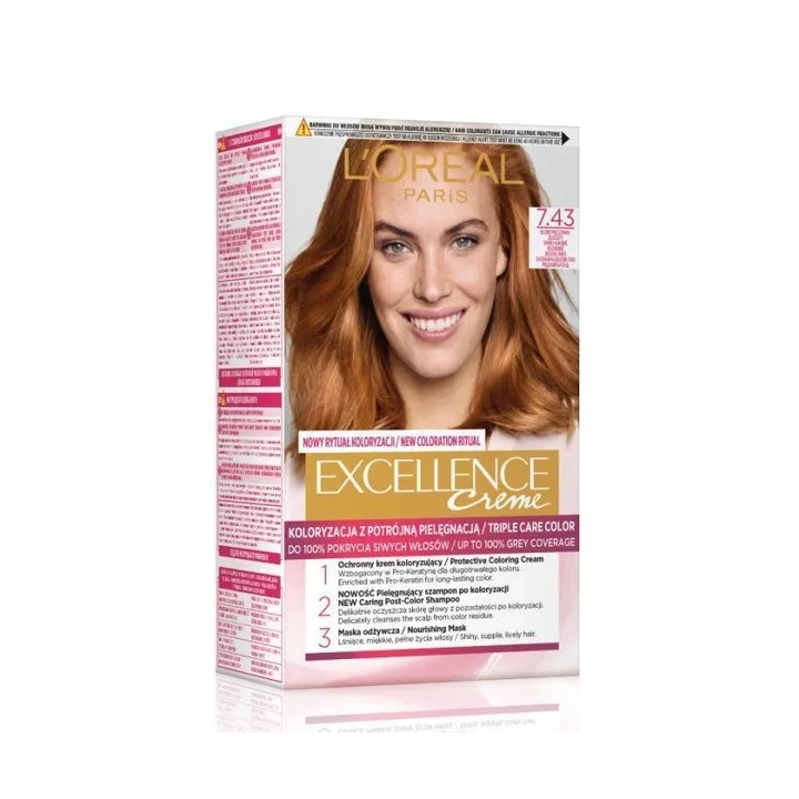 LOREAL Excellence Creme farba do włosów 7.43