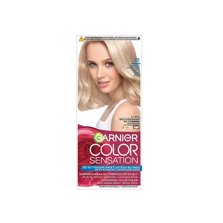 GARNIER Color Sensation krem do włosów 111 Srebrny Superjasny Blond