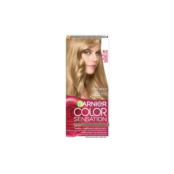 GARNIER Color Sensation krem do włosów 8.0 Świetlisty Jasny Blond