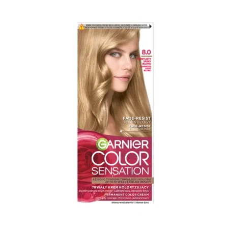 GARNIER Color Sensation krem do włosów 8.0 Świetlisty Jasny Blond