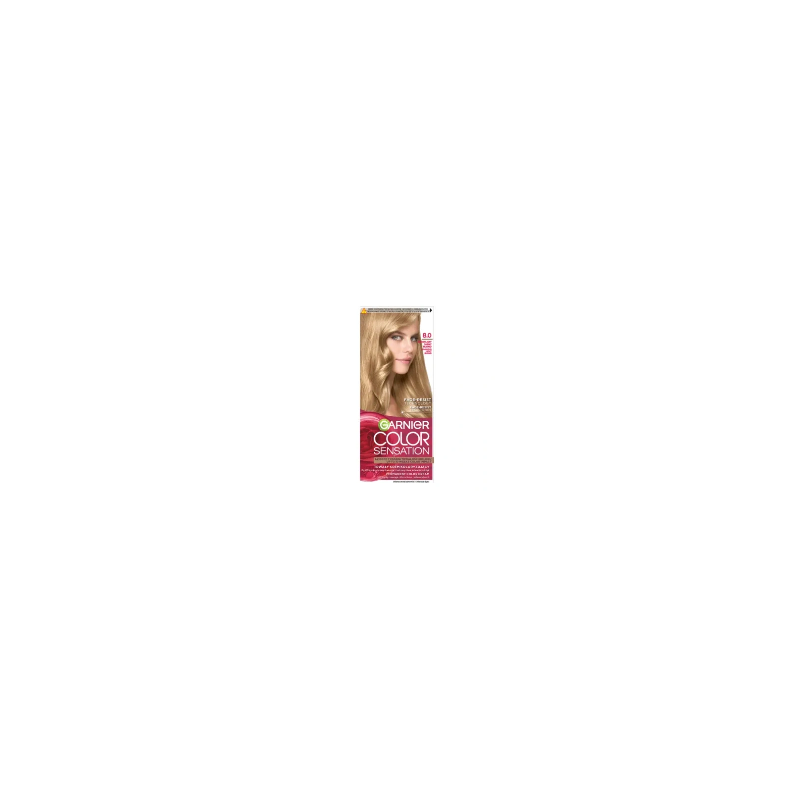 GARNIER Color Sensation krem do włosów 8.0 Świetlisty Jasny Blond