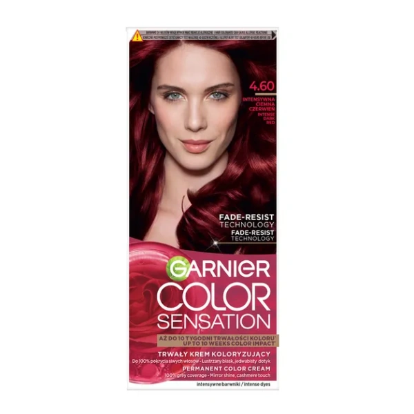 GARNIER Color Sensation krem do włosów 4.60 Intensywna Ciemna Czerwień