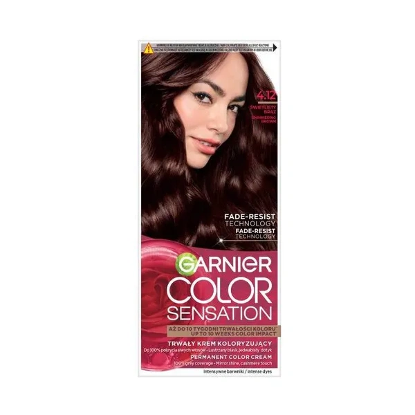 GARNIER Color Sensation krem do włosów 4.12 Świetlisty Brąz