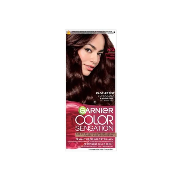 GARNIER Color Sensation krem do włosów 4.12 Świetlisty Brąz