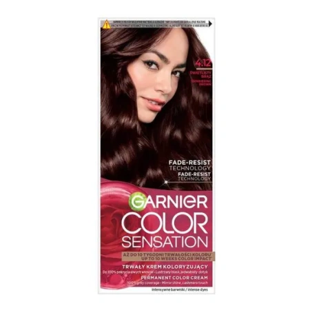GARNIER Color Sensation krem do włosów 4.12 Świetlisty Brąz