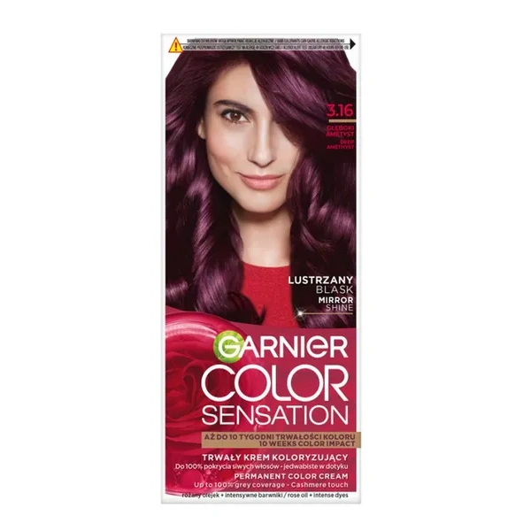 GARNIER Color Sensation krem do włosów 3.16 Głęboki Ametyst