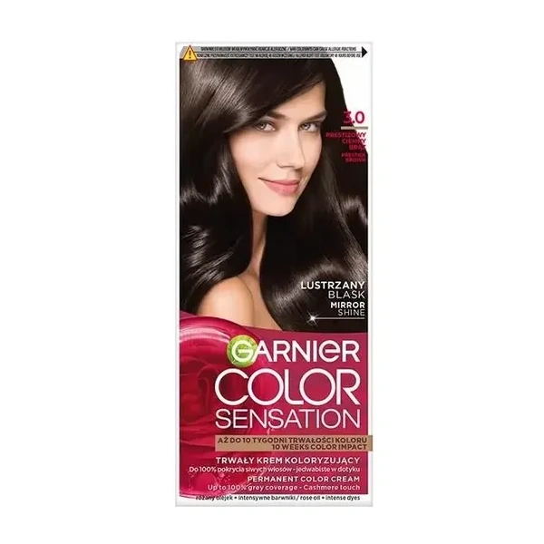 GARNIER Color Sensation krem do włosów 3.0 Prestiżowy Ciemny Brąz