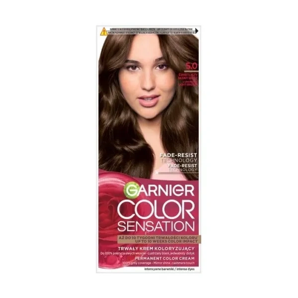 GARNIER Color Sensation krem do włosów 5.0 Świetlisty Jasny Brąz