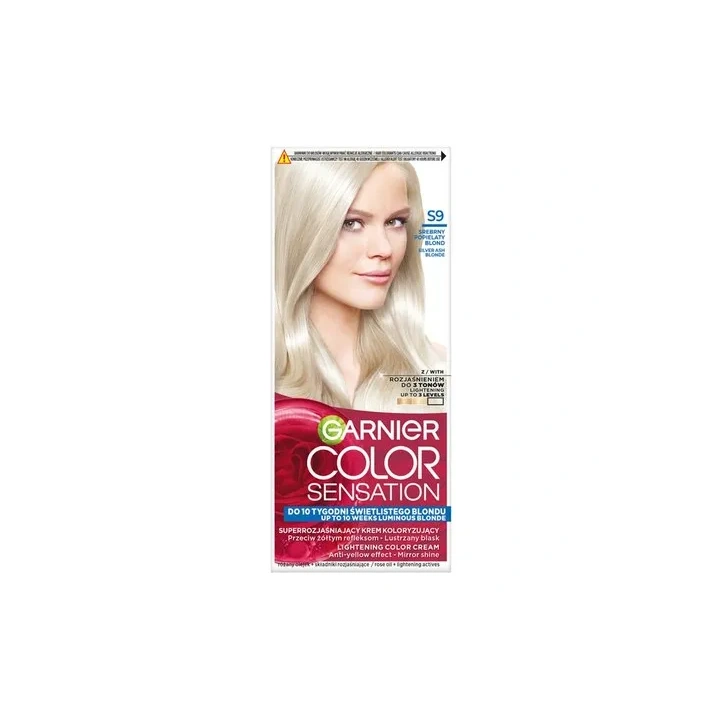 GARNIER Color Sensation krem do włosów S9 Srebrny Popielaty Blond