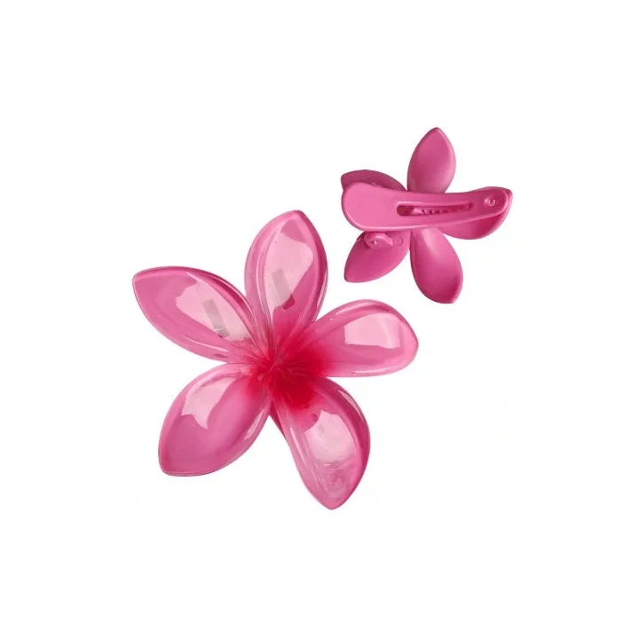 ECARLA spinka-klips do włosów Kwiat Moana Ombre 6cm Róż SP403