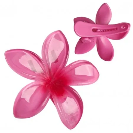 ECARLA spinka-klips do włosów Kwiat Moana Ombre 6cm Róż SP403